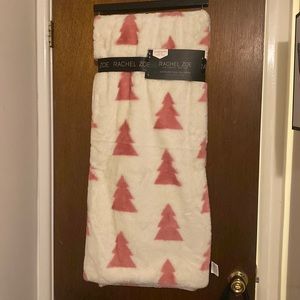 NWT Rachel Zoe Pink Tree Throw Blanket